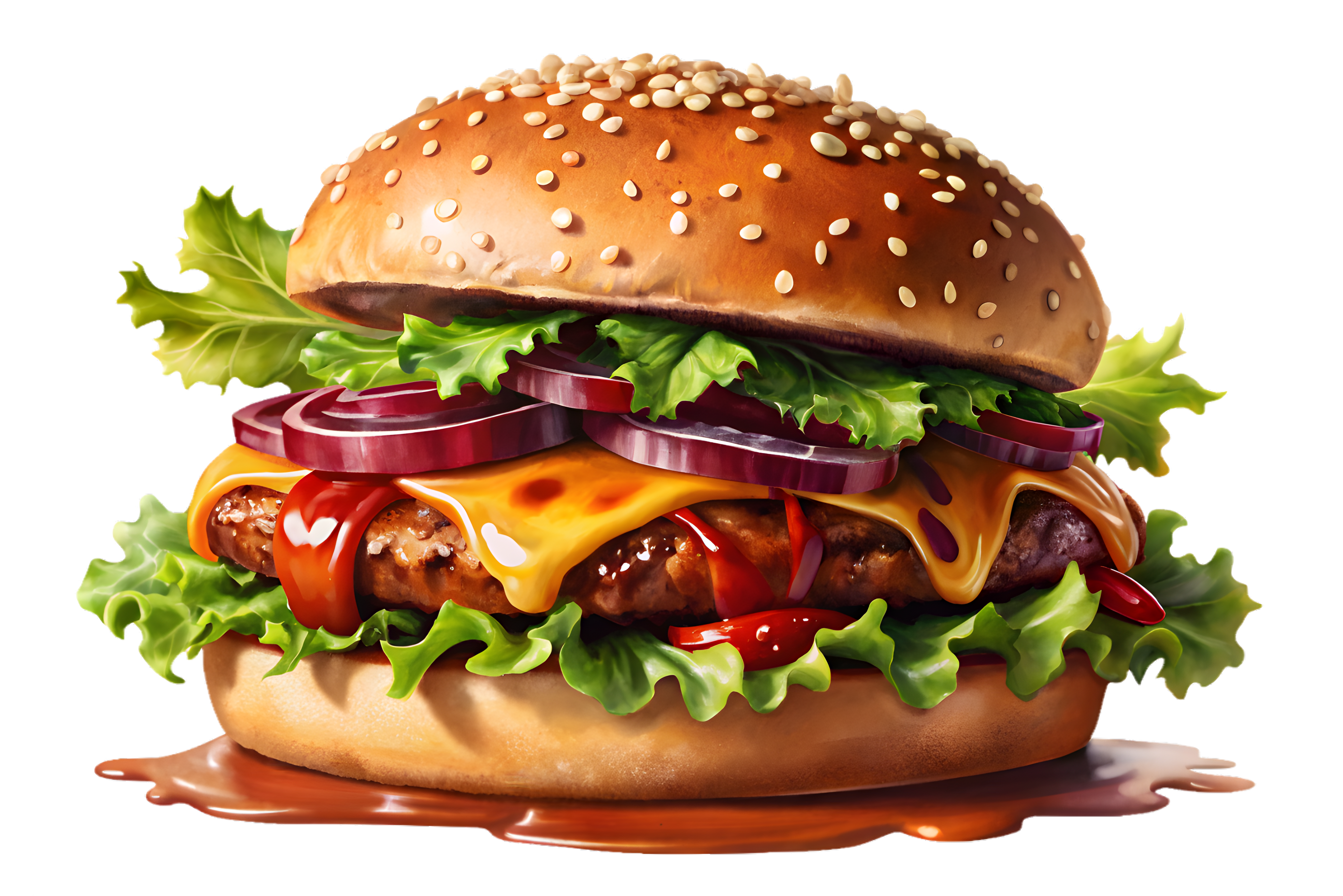 burger gourmet avec steak et fromage fondant